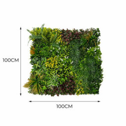 MonsterShop 3Pcs Artificial Plant Wall Panel 100 X 100Cm Cassia Living Foliage Green Tiles Indoor Outdoor Weather & Uv Resistant - thumbnail 5
