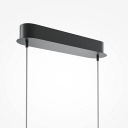 Luminosa Lighting Luminosa Curve Modern Bar Pendant Ceiling Light Dimmable Black 800Lm White Shade - thumbnail 3