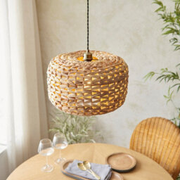 Luminosa Lighting Luminosa Toca Wire Frame Pendant Ceiling Light Natural Water Hyacinth, 1X E27 - thumbnail 3