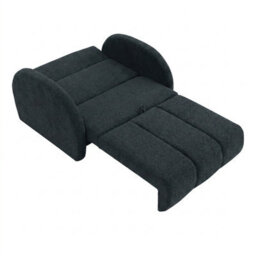 Viva Comfy Ii Graphite 2 Seater Sofa Bed With Storage Foam Mattress And Metal Legs 132X103X85Cm - thumbnail 3
