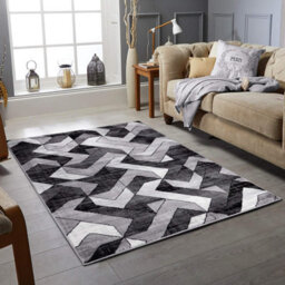 Modern Geometric Pattern Living Room Area Rug Rectangular Soft Short Pile Carpet For Bedroom Dining Room 160 X 230 Cm - thumbnail 1