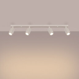 Sollux Lighting Karbon Aluminum Beige 4 Lights Minimalist Ceiling Light - thumbnail 3