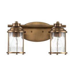Luminosa Lighting Luminosa Kichler Ashland Bay Wall Lamp Natural Brass, Ip44 - thumbnail 5