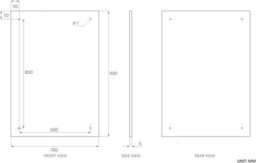 70 X 90Cm Clear Glass Kitchen Splashback Splatter Screen Pre Drilled Holes Wall Hanging Fixings Included - thumbnail 3