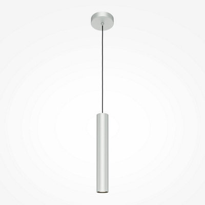 Luminosa Lighting Luminosa Pro Focus Modern Slim Pendant Ceiling Light Silver 1Xgu10 Grey Shade - image 1