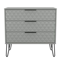 Anzio Matt Dusk Grey 3 Drawer Chest (H)737mm (W)765mm (D)395mm - thumbnail 2