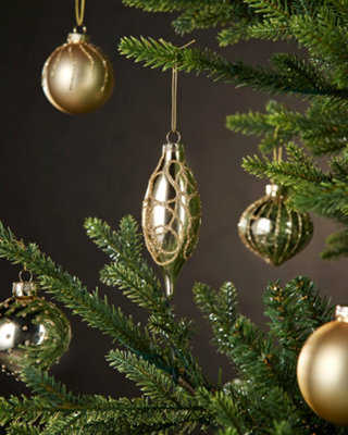 WeRChristmas Pale Gold Glass Christmas Baubles, 20 Pack - image 1