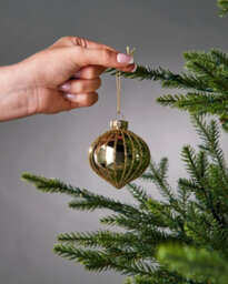 WeRChristmas Pale Gold Glass Christmas Baubles, 20 Pack - thumbnail 3