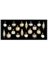 WeRChristmas Pale Gold Glass Christmas Baubles, 20 Pack - thumbnail 6