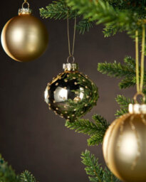 WeRChristmas Pale Gold Glass Christmas Baubles, 20 Pack - thumbnail 2