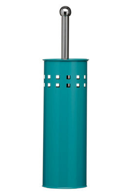 Premier Housewares Interiors By Premier Unique Turquoise Square Design Toilet Brush, Cut-Out Loo Brush For Everyday Use, Durable Lavatory Brush - image 1