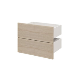 GoodHome Atomia Modular Gloss Oak Effect Slab Medium External Drawer (H)185mm (W)497mm (D)300mm, Set Of 2 - thumbnail 1