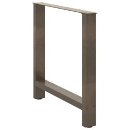 Berkfield Dining Table Legs Natural Steel 2 Pcs 80X(72-73) Cm Steel - thumbnail 4