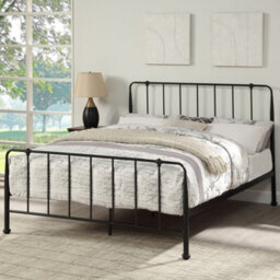 SlumberWorx Hitchin Black Metal Industrial Bed Frame - Small Double / Double / King - thumbnail 1