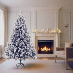 Evre Snowy Spruce Artificial Christmas Tree Pine Cone Berries 7Ft 210Cm 1200 Tips - 4/5/6/7/8Ft Available - thumbnail 1