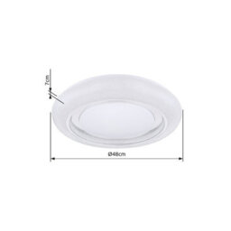 Luminosa Lighting Luminosa Rada Decorative Flush Ceiling Light White Led Dimmable 3000-6000K Remote Control Tuya Smart - thumbnail 9