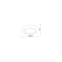 Luminosa Lighting Luminosa Rada Decorative Flush Ceiling Light White Led Dimmable 3000-6000K Remote Control Tuya Smart - thumbnail 8