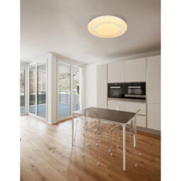 Luminosa Lighting Luminosa Rada Decorative Flush Ceiling Light White Led Dimmable 3000-6000K Remote Control Tuya Smart - thumbnail 7