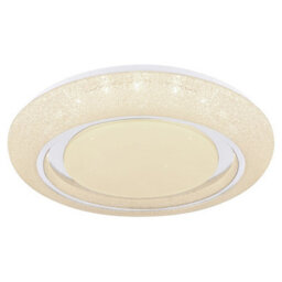 Luminosa Lighting Luminosa Rada Decorative Flush Ceiling Light White Led Dimmable 3000-6000K Remote Control Tuya Smart - thumbnail 1