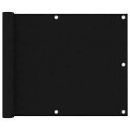 Berkfield Balcony Screen Black 75X600 Cm Oxford Fabric - thumbnail 1