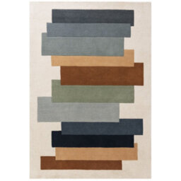 Cream Handmade Modern Geometric Wool Easy To Clean Rug For Living Room & Bedroom-200Cm X 290Cm - thumbnail 1