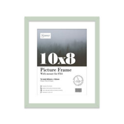 "10X8"" Mint Green Frame With Mount For 8X6"" Pictures 20mm Thin Edge Portrait And Landscape Display With Wall Hooks And Kickstand" - thumbnail 1