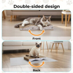 Skylos 4Pcs Cardboard Scratcher Scratching Lounge Pad Cat Scratching Board - thumbnail 5