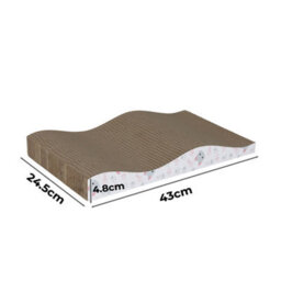 Skylos 4Pcs Cardboard Scratcher Scratching Lounge Pad Cat Scratching Board - thumbnail 4