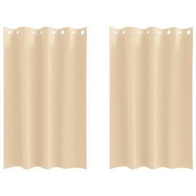 Berkfield Modern Curtains With Curtains 2 Pcs Cream 175 X 140 Cm Polyester - image 1