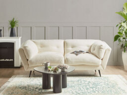 Beliani Sofa 3 Seater Lenvik Boucle White - thumbnail 2
