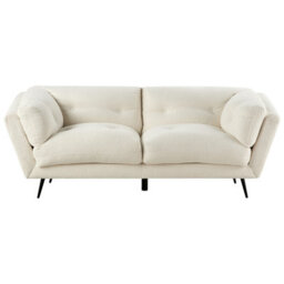 Beliani Sofa 3 Seater Lenvik Boucle White - thumbnail 4