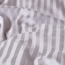 Homescapes Grey Egyptian Cotton Stripe Duvet Cover And Pillowcases 330 Tc, Double - thumbnail 4