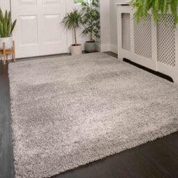 Loomed Silver Grey Thick Soft Shaggy Area Rug 240X330Cm - thumbnail 4