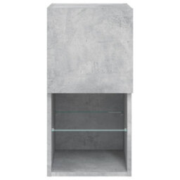 Berkfield Tv Cabinets With Led Lights 2 Pcs Concrete Grey 30.5X30X60 Cm - thumbnail 9