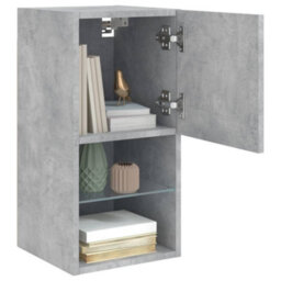 Berkfield Tv Cabinets With Led Lights 2 Pcs Concrete Grey 30.5X30X60 Cm - thumbnail 5