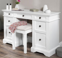 Statement Furniture Gainsborough White Dressing Table With 7 Drawers