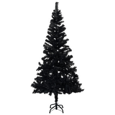 Berkfield Artificial Christmas Tree With Stand Black 210 Cm Pvc - image 1