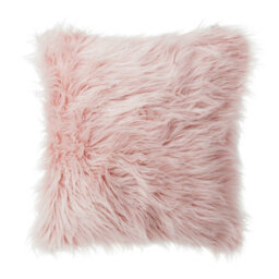 Living And Home Pink Super Soft Fluffy Faux Fur Shaggy Pillow Cases Cute Decorative Throw Pillow With Zipper Closure 45Cm X 45Cm - thumbnail 6