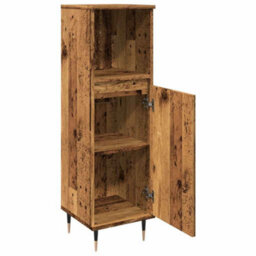 Berkfield Industrial Bathroom Cabinet Old Wood 30X30X100 Cm Engineered Wood - thumbnail 7