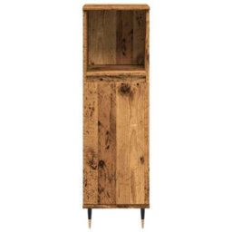 Berkfield Industrial Bathroom Cabinet Old Wood 30X30X100 Cm Engineered Wood - thumbnail 4