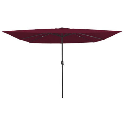Berkfield Garden Parasol Red, Black 295 X 295 X 245 Cm Polyester, Steel - image 1