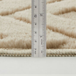 Bedlooms Beige High Low Pile Rug 160X230Cm, Soft Thick Piles,  Zig Zag Pattern, Modern Area Rugs And Living Room Rug - thumbnail 7