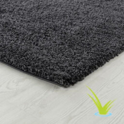 STALWART Modern Shaggy Rug - 5Cm Thick Pile Soft Touch Washable Area Rugs Carpet (Dark Grey, 160X230Cm) - thumbnail 5