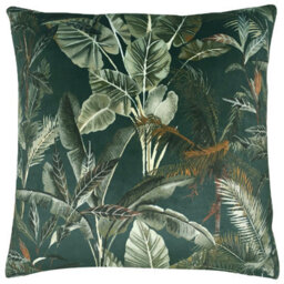Evans Lichfield Kibale Leaves Jungle Leaves Feather Rich Cushion - thumbnail 1
