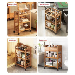 Small Bedside Table Cabinet Side Coffee Table Bedside Table Storage Rack New - thumbnail 4