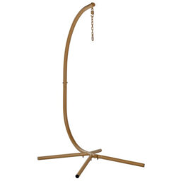 Beliani Hanging Chair With Stand Acri Pe Rattan Beige - thumbnail 8