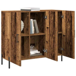 Berkfield Sideboard In Vintage Wood - 90X34X80 Cm, Made Of Engineered Wood - thumbnail 3