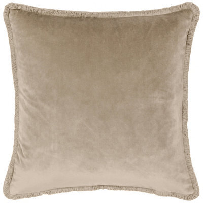 Paoletti Freya Velvet Fringed Feather Filled Cushion - image 1