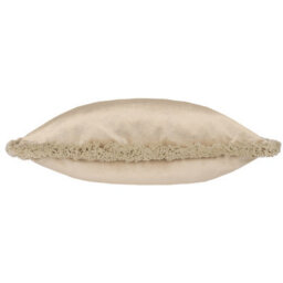 Paoletti Freya Velvet Fringed Feather Filled Cushion - thumbnail 2