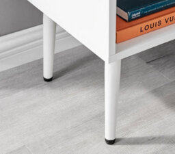 Furniturebox Taylor White Painted Wooden Bedside Table With 1 Drawer Plus Open Storage Space And Silver Handles - thumbnail 5
